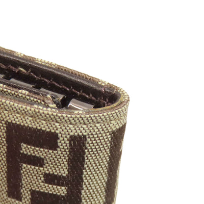 FENDI フェンディ ズッカ柄 キーケース キャンバス レディース 中古