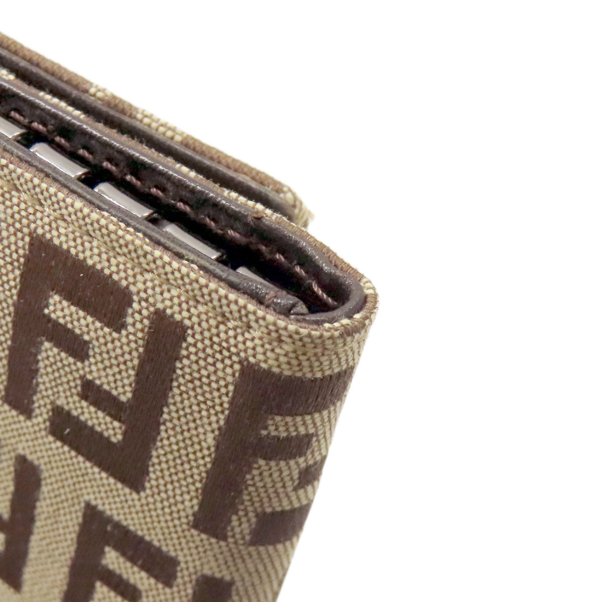 FENDI フェンディ ズッカ柄 キーケース キャンバス レディース 中古
