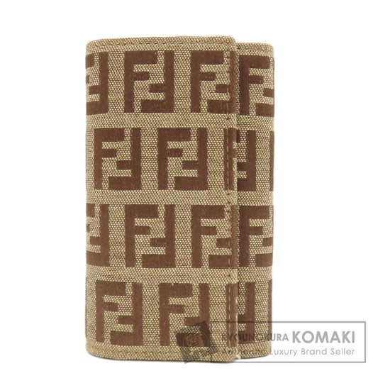 FENDI フェンディ ズッカ柄 キーケース キャンバス レディース 中古