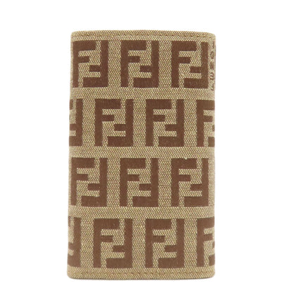 FENDI フェンディ ズッカ柄 キーケース キャンバス レディース 中古