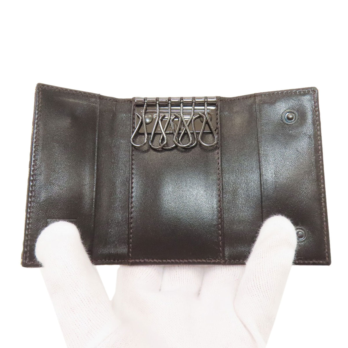 FENDI フェンディ ズッカ柄 キーケース キャンバス レディース 中古