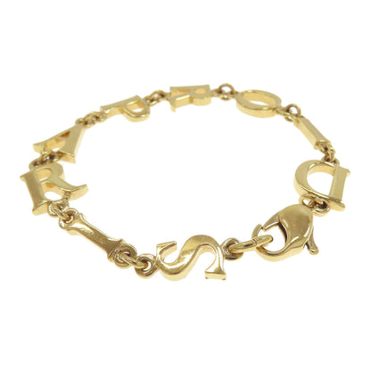 CHRISTIAN DIOR クリスチャンディオール ロゴ ブレスレット 金属製 レディース 中古