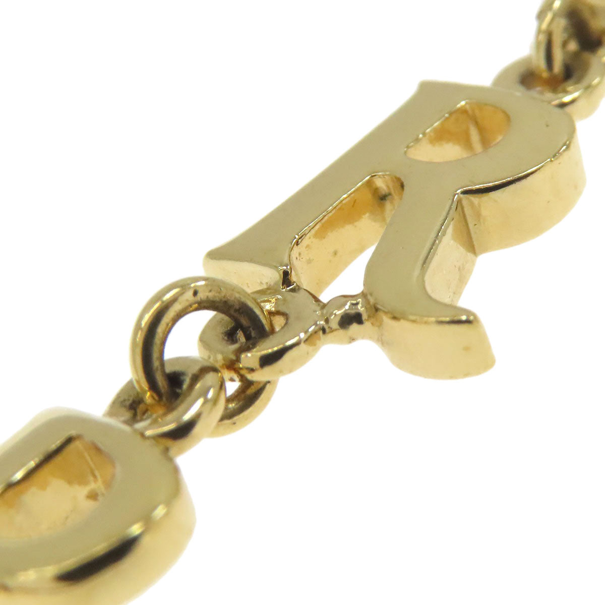 CHRISTIAN DIOR クリスチャンディオール ロゴ ブレスレット 金属製 レディース 中古