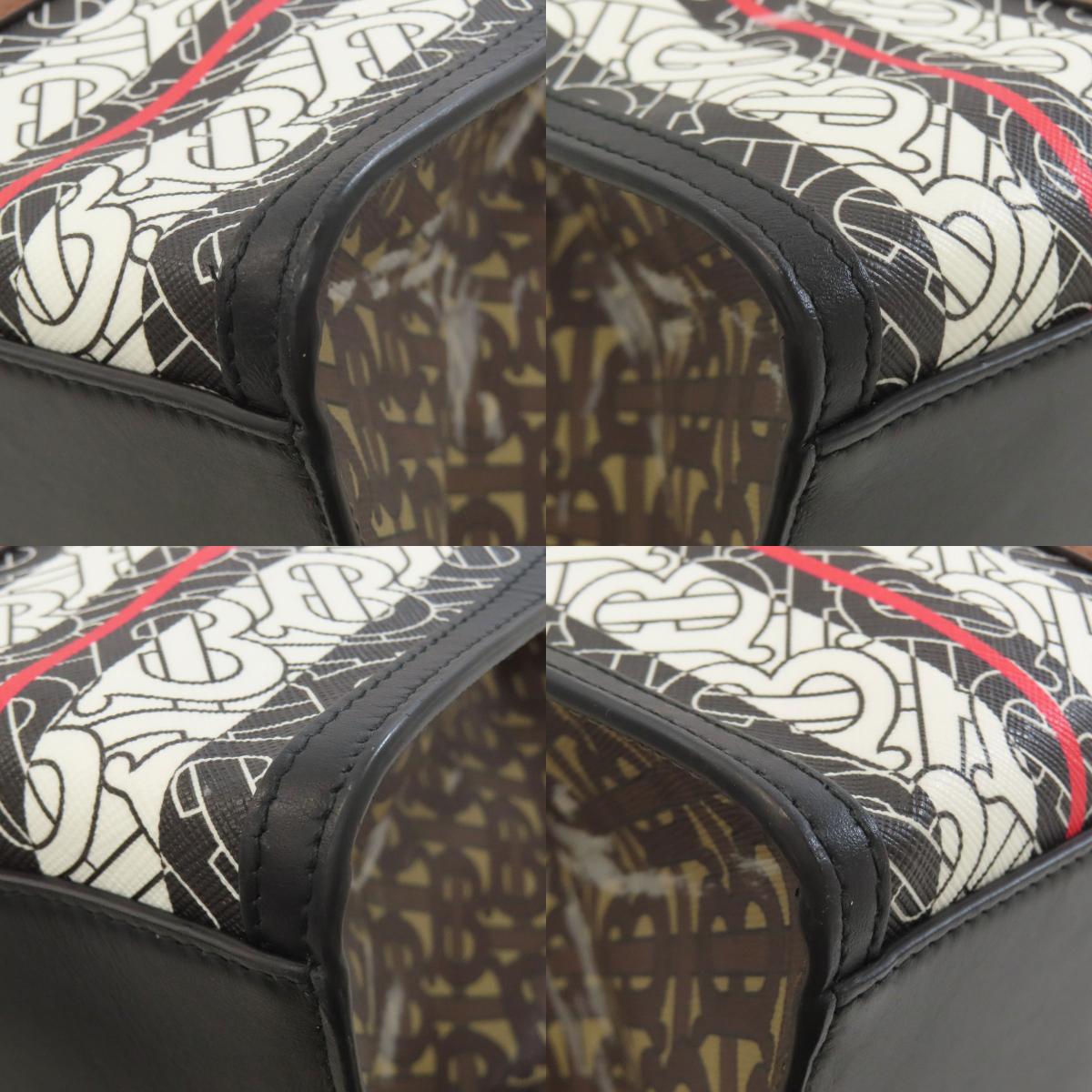 BURBERRY バーバリー TBロゴパターン トートバッグ PVC レディース 中古