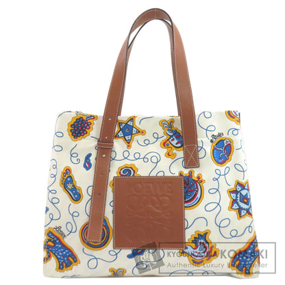 LOEWE ロエベ パウラズイビザ トートバッグ キャンバス レディース 中古