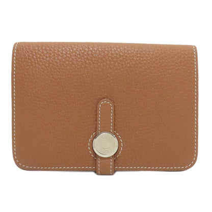 HERMES エルメス ドゴンコンパクト ゴールド シルバー金具 コインケース トリヨン レディース 中古