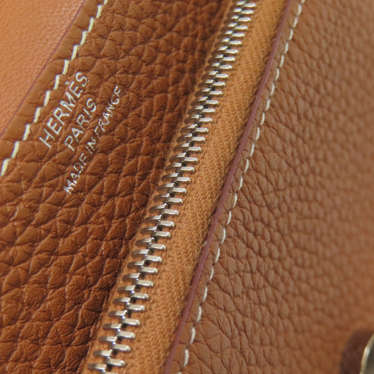 HERMES エルメス ドゴンコンパクト ゴールド シルバー金具 コインケース トリヨン レディース 中古