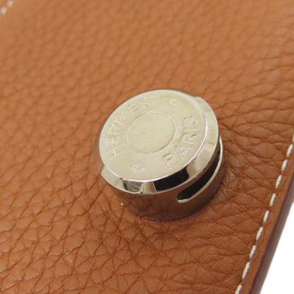 HERMES エルメス ドゴンコンパクト ゴールド シルバー金具 コインケース トリヨン レディース 中古