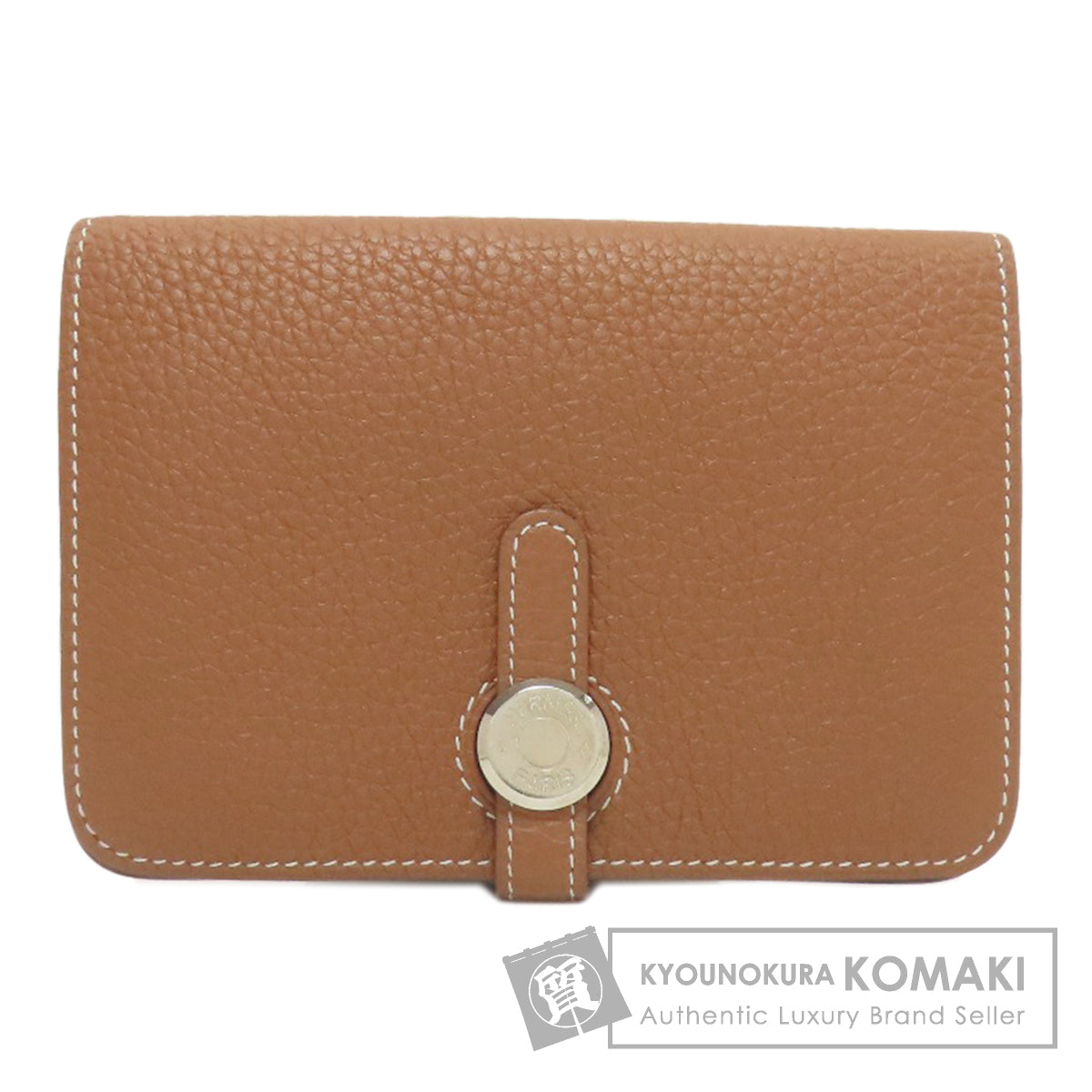 HERMES エルメス ドゴンコンパクト ゴールド シルバー金具 コインケース トリヨン レディース 中古