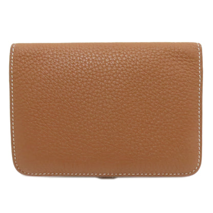 HERMES エルメス ドゴンコンパクト ゴールド シルバー金具 コインケース トリヨン レディース 中古