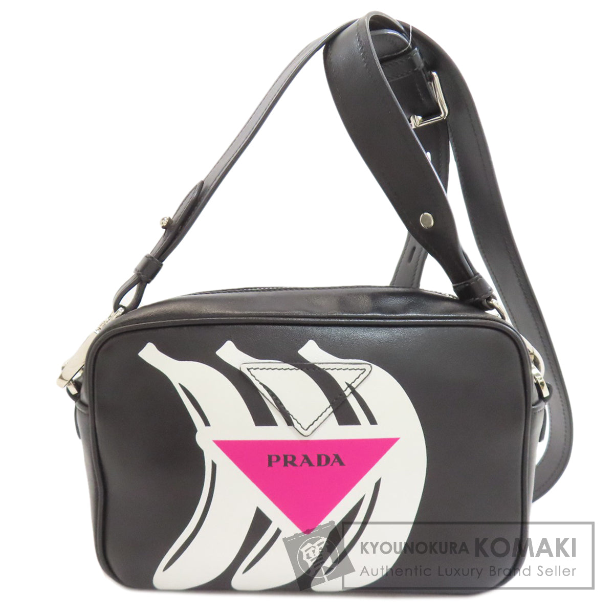 PRADA プラダ バナナ ショルダーバッグ カーフ レディース 中古