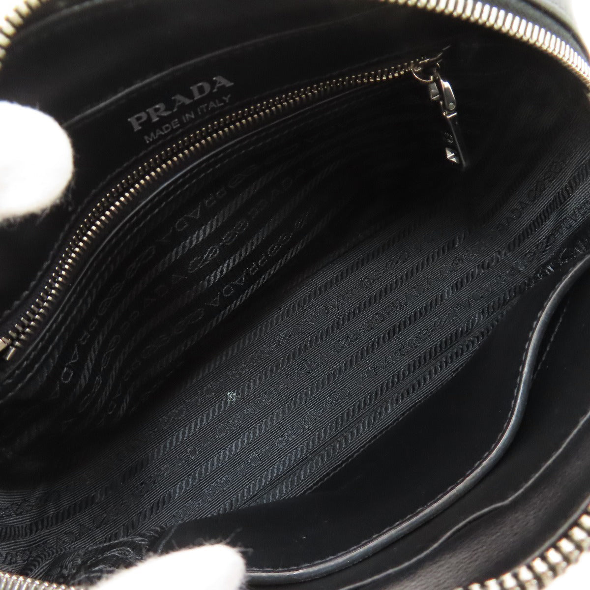 PRADA プラダ バナナ ショルダーバッグ カーフ レディース 中古