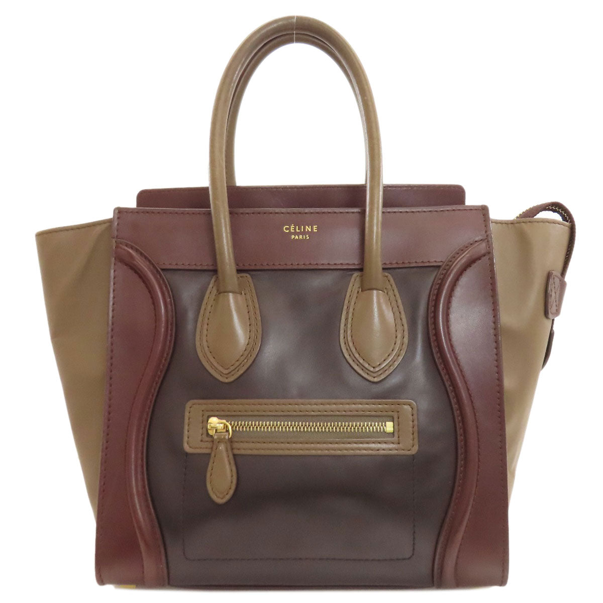 CELINE セリーヌ ラゲージマイクロ トートバッグ カーフ レディース 中古