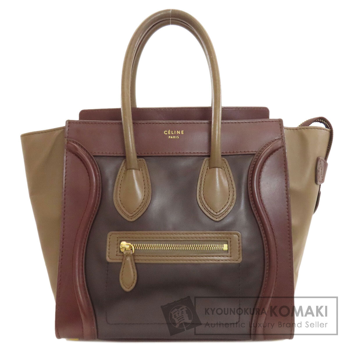 CELINE セリーヌ ラゲージマイクロ トートバッグ カーフ レディース 中古