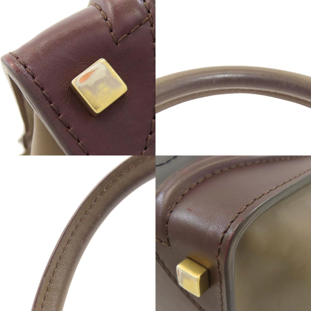 CELINE セリーヌ ラゲージマイクロ トートバッグ カーフ レディース 中古