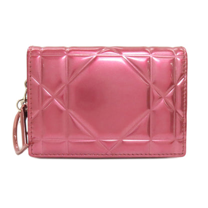 CHRISTIAN DIOR クリスチャンディオール カナージュ カードケース エナメル レディース 中古