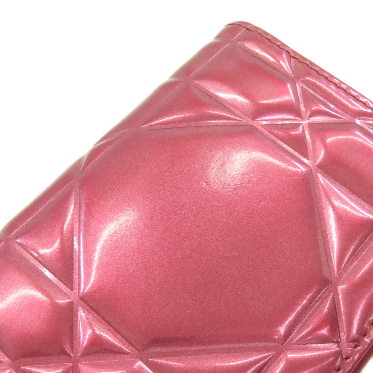 CHRISTIAN DIOR クリスチャンディオール カナージュ カードケース エナメル レディース 中古