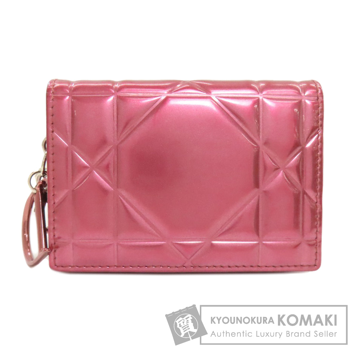 CHRISTIAN DIOR クリスチャンディオール カナージュ カードケース エナメル レディース 中古