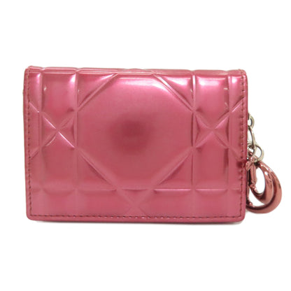 CHRISTIAN DIOR クリスチャンディオール カナージュ カードケース エナメル レディース 中古