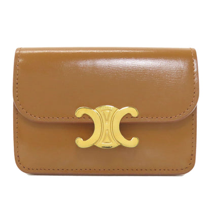 CELINE セリーヌ トリオンフ カードケース レザー レディース 中古