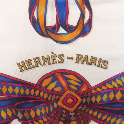 HERMES エルメス カレ90 馬のリボン飾り スカーフ シルク レディース 中古