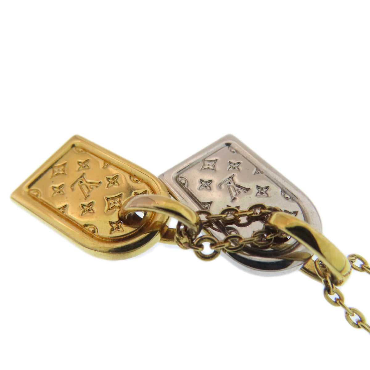 LOUIS VUITTON ルイヴィトン M63141 ナノグラム ネックレス 金属製 レディース 中古
