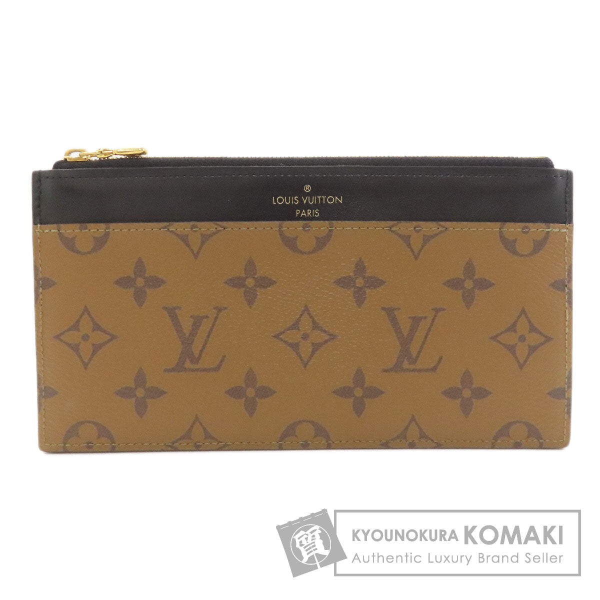 LOUIS VUITTON ルイヴィトン M80390 スリムパース 長財布（小銭入れあり） モノグラムリバース レディース 中古