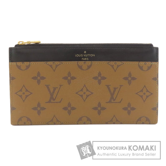 LOUIS VUITTON ルイヴィトン M80390 スリムパース 長財布（小銭入れあり） モノグラムリバース レディース 中古