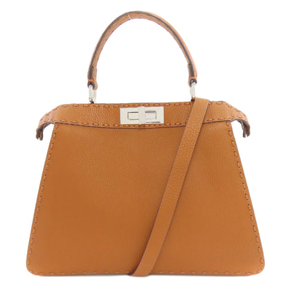 FENDI フェンディ ピーカブー アイシーユー 2WAY ハンドバッグ カーフ レディース 中古