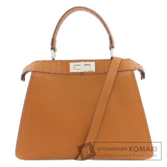 FENDI フェンディ ピーカブー アイシーユー 2WAY ハンドバッグ カーフ レディース 中古