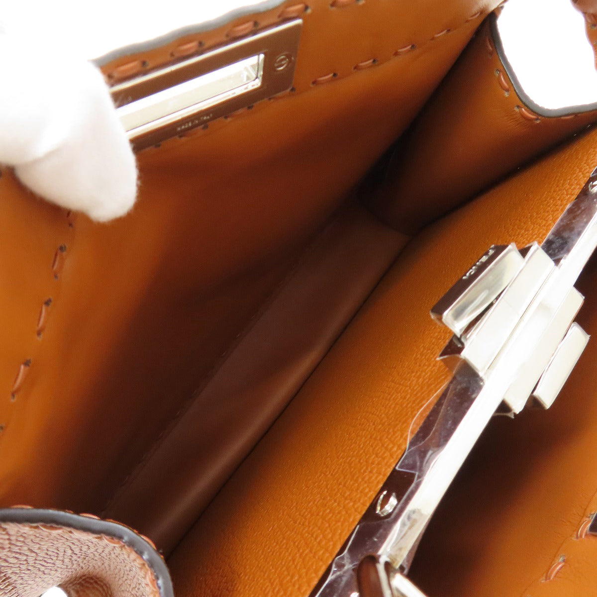 FENDI フェンディ ピーカブー アイシーユー 2WAY ハンドバッグ カーフ レディース 中古