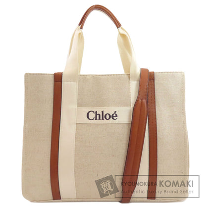 CHLOE クロエ マザーズバッグ 2WAY トートバッグ キャンバス レディース 中古