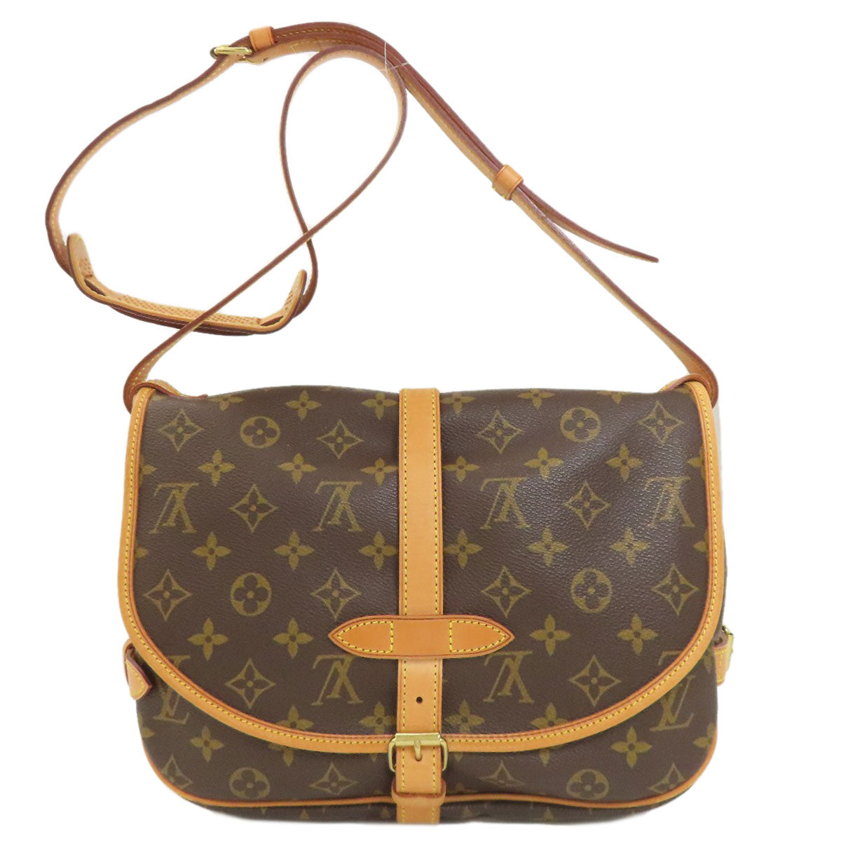 LOUIS VUITTON ルイヴィトン M42256 ソミュール30 ショルダーバッグ モノグラムキャンバス レディース 中古