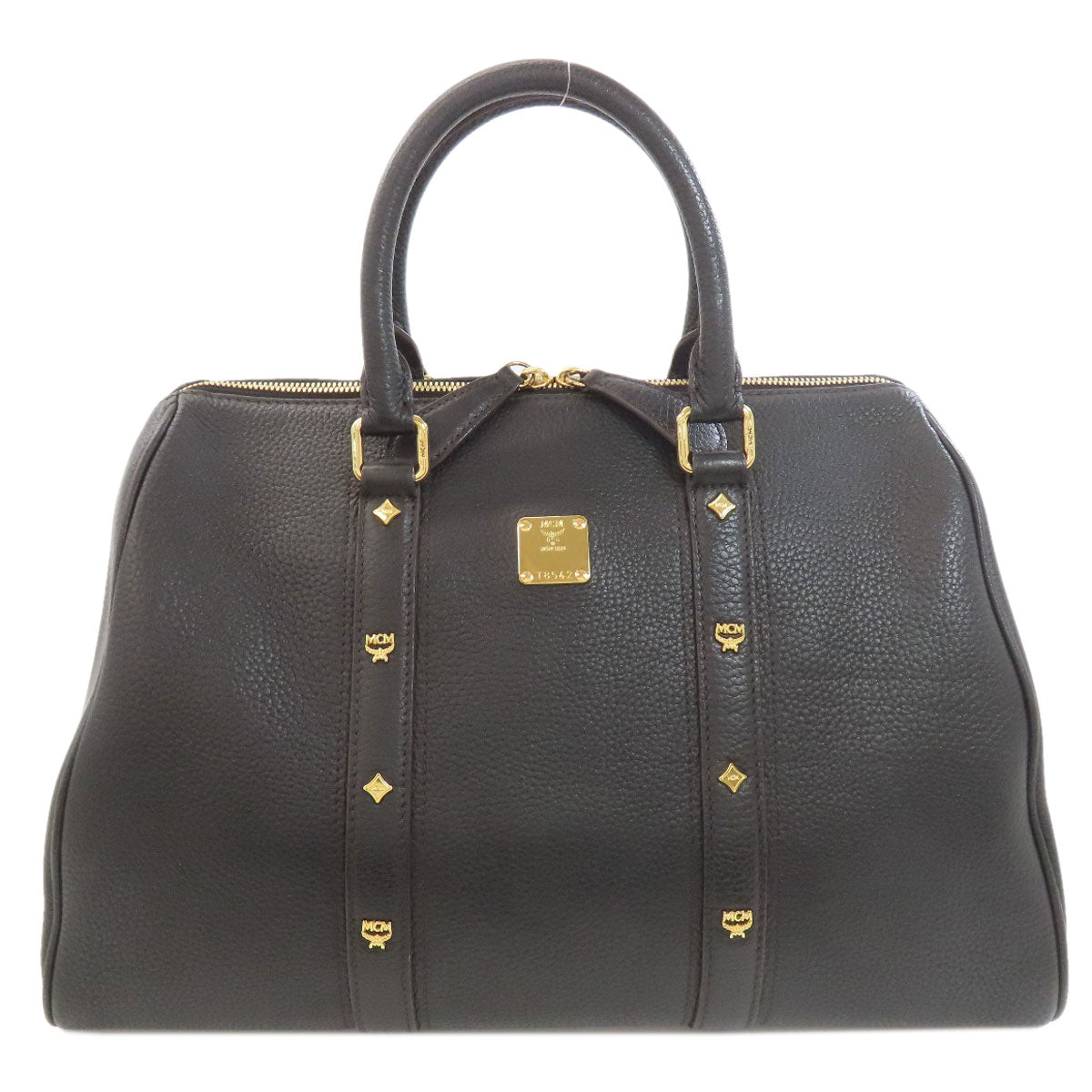 MCM エムシーエム ミニボストン ボストンバッグ カーフ レディース 中古
