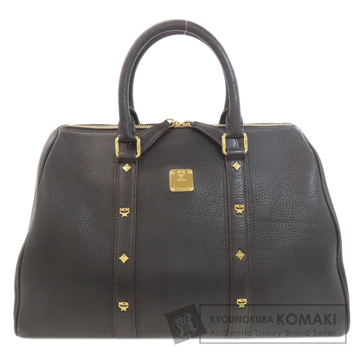 MCM エムシーエム ミニボストン ボストンバッグ カーフ レディース 中古