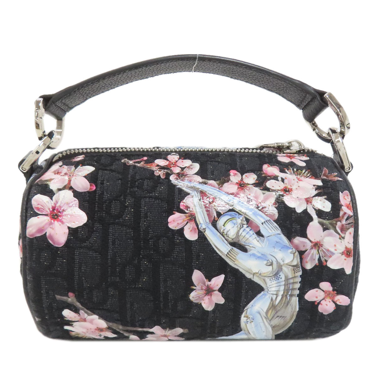 CHRISTIAN DIOR クリスチャンディオール 空山基コラボ トロッター 桜 2WAY ハンドバッグ キャンバス レディース 中古