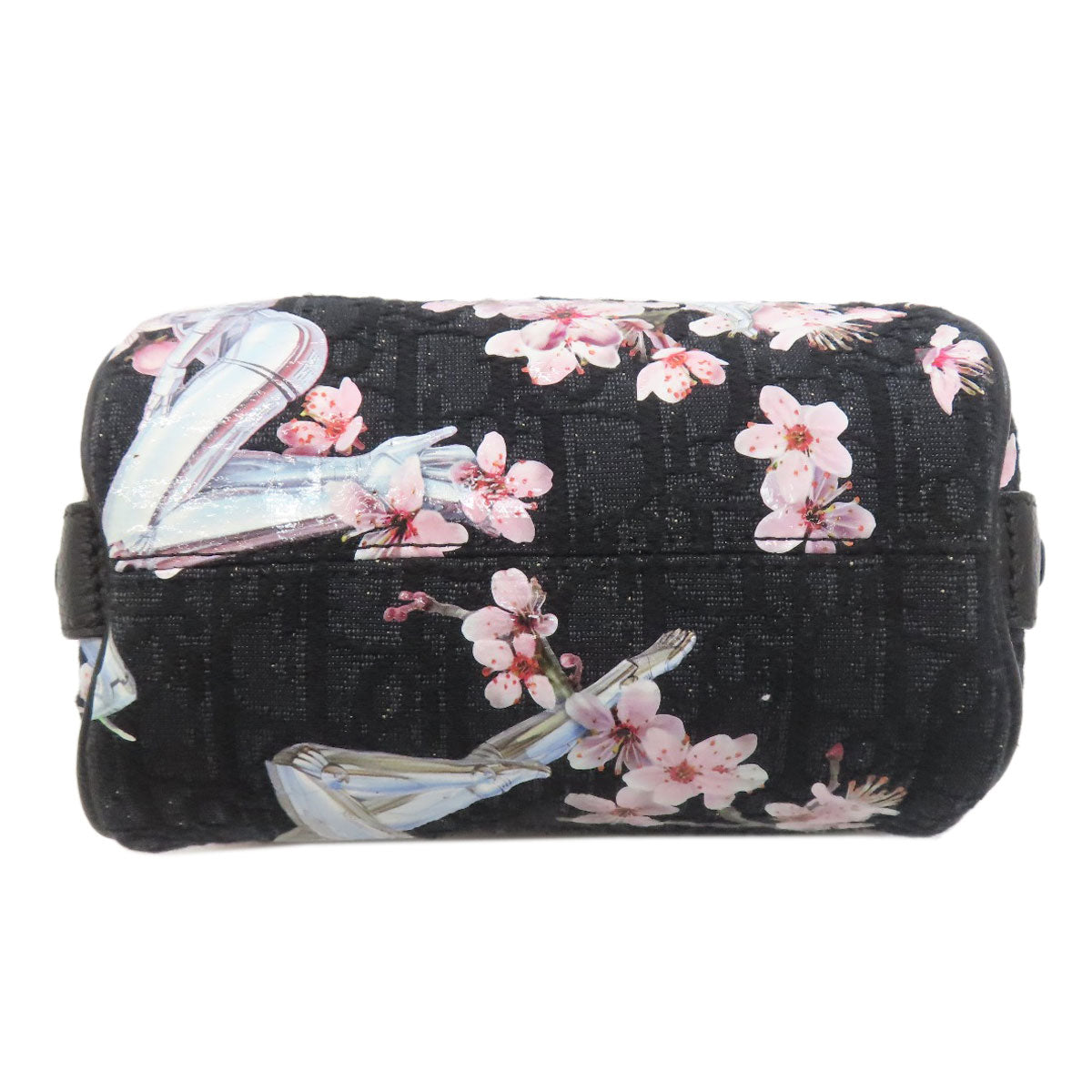 CHRISTIAN DIOR クリスチャンディオール 空山基コラボ トロッター 桜 2WAY ハンドバッグ キャンバス レディース 中古