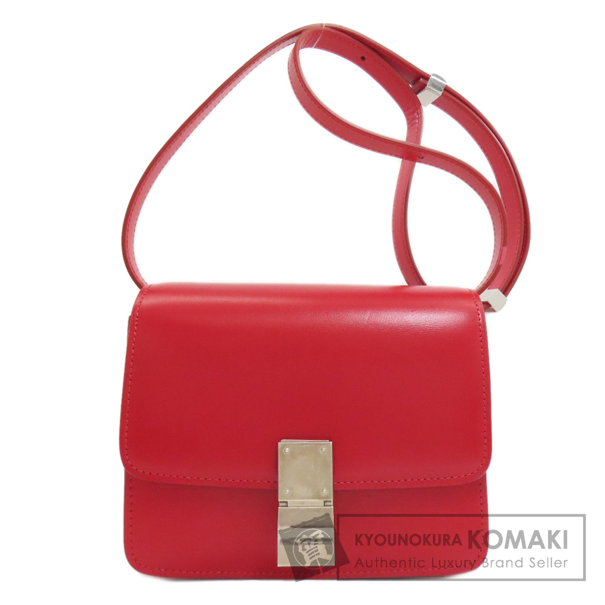 CELINE セリーヌ クラシックボックス ショルダーバッグ カーフ レディース 中古