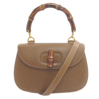 GUCCI グッチ 000・29・0633 バンブーハンドル 2WAY ハンドバッグ カーフ レディース 中古
