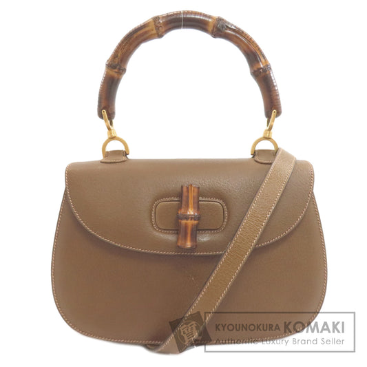 GUCCI グッチ 000・29・0633 バンブーハンドル 2WAY ハンドバッグ カーフ レディース 中古