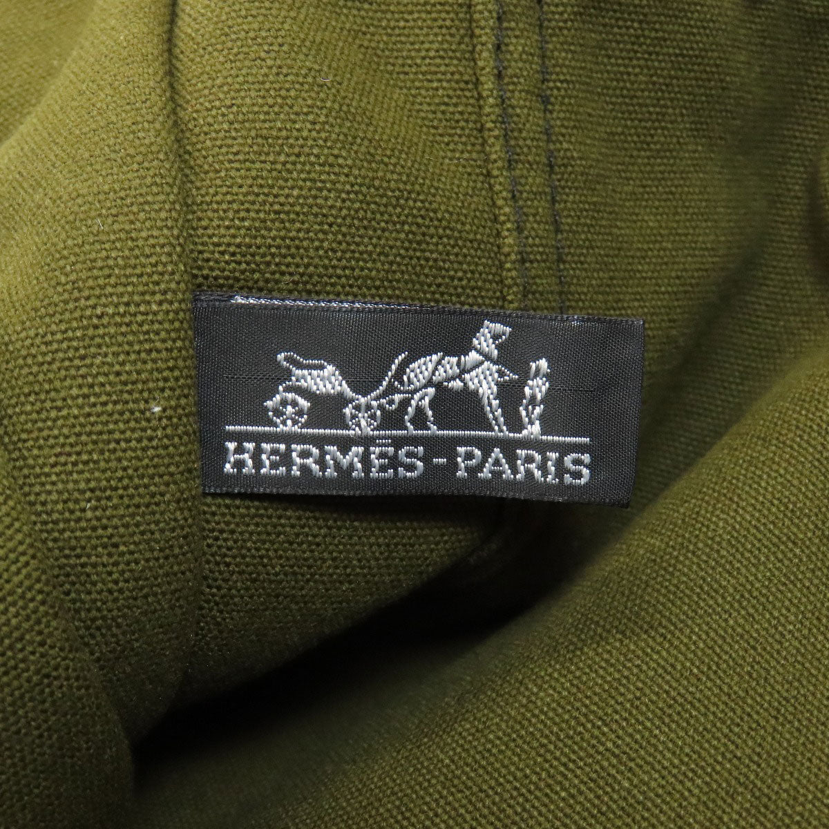 HERMES エルメス サックフールトゥMM ハンドバッグ キャンバス レディース 中古