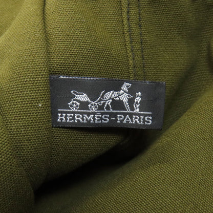 HERMES エルメス サックフールトゥMM ハンドバッグ キャンバス レディース 中古