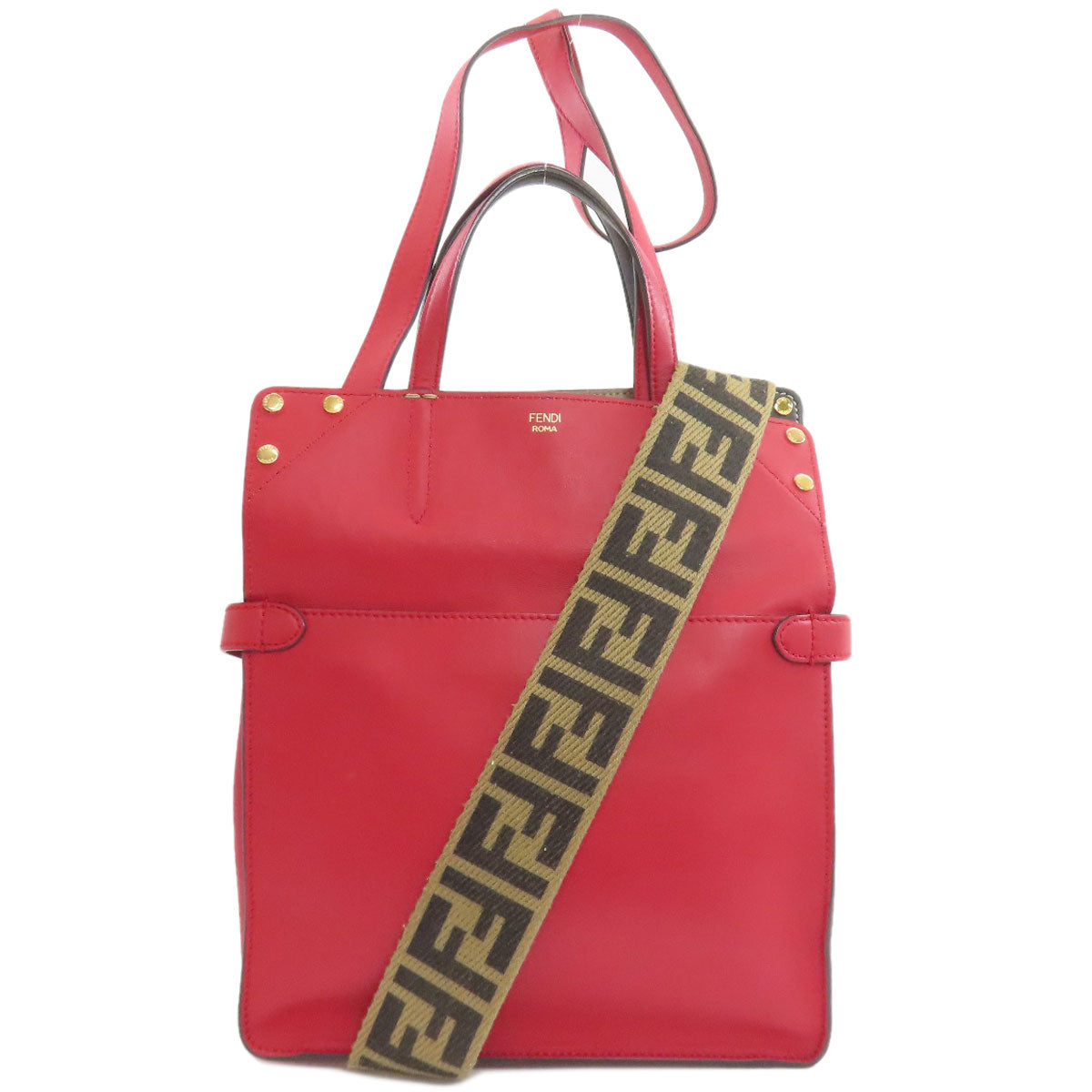 FENDI フェンディ フリップ 2WAY ハンドバッグ カーフ レディース 中古