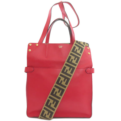 FENDI フェンディ フリップ 2WAY ハンドバッグ カーフ レディース 中古