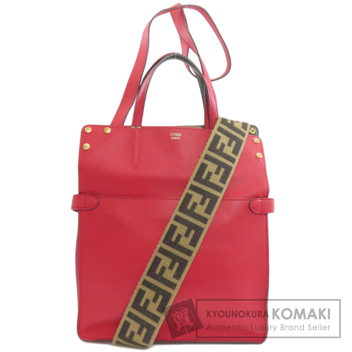 FENDI フェンディ フリップ 2WAY ハンドバッグ カーフ レディース 中古