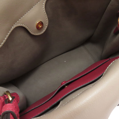 FENDI フェンディ フリップ 2WAY ハンドバッグ カーフ レディース 中古