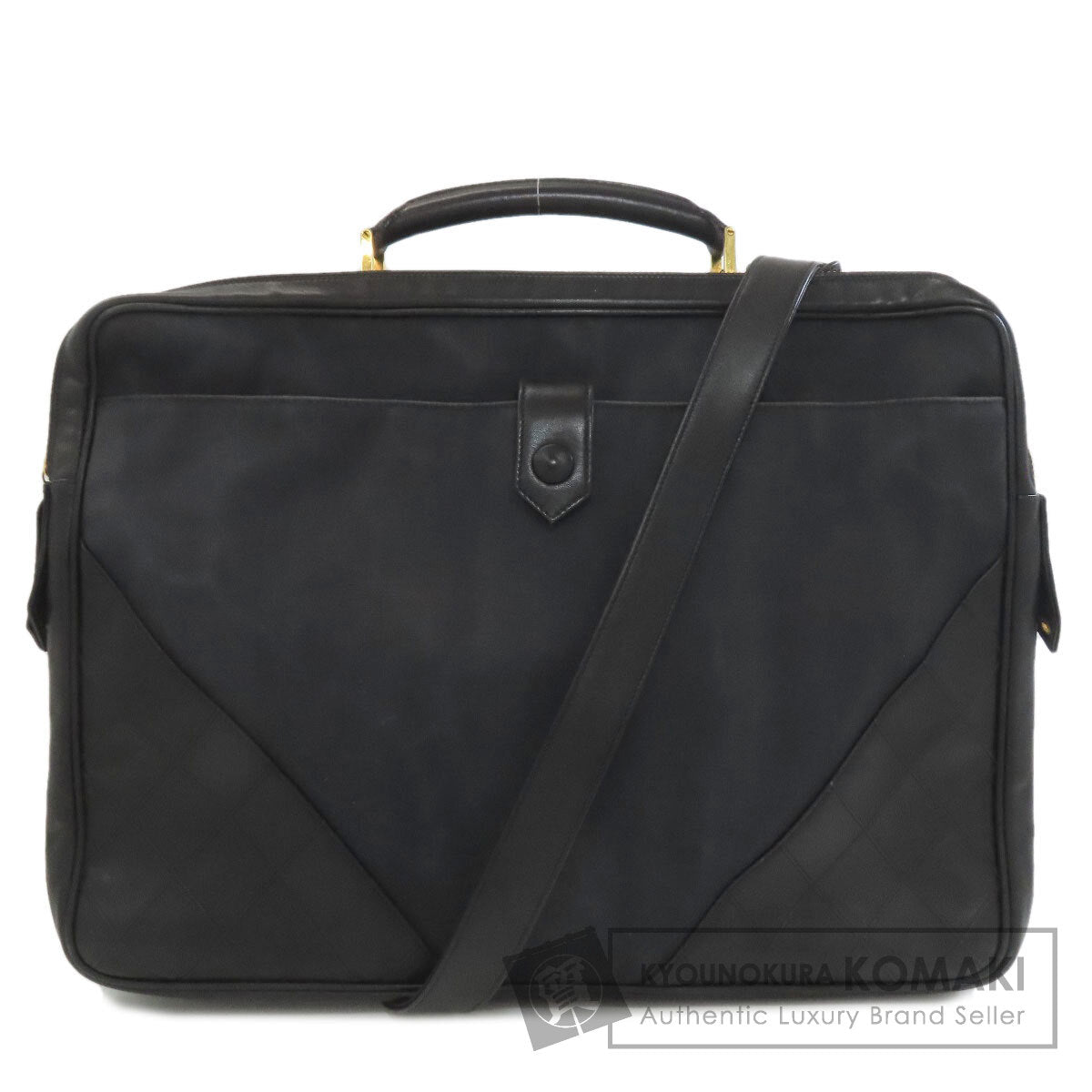 CHANEL シャネル マトラッセ ゴールド金具 2WAY ビジネスバッグ キャンバス メンズ 中古