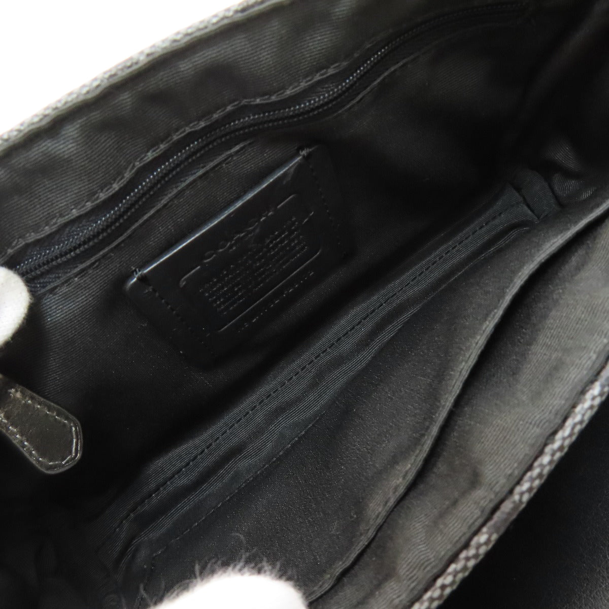 COACH コーチ F26172 リバーシブル フラップ シグネチャー ロングショルダー ショルダーバッグ PVC レディース 中古