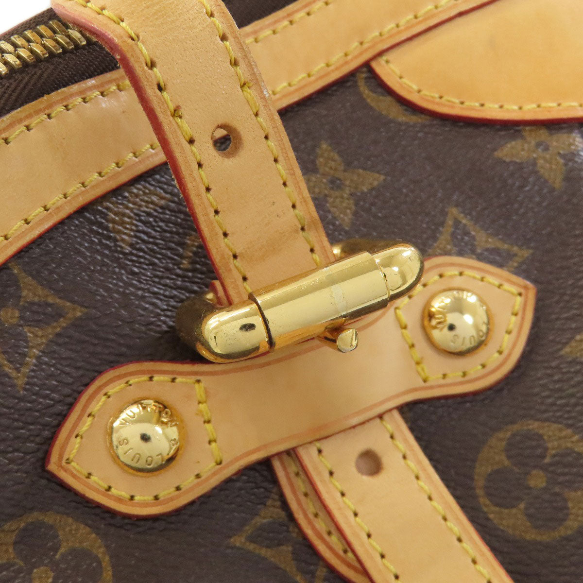 LOUIS VUITTON ルイヴィトン M40144 ティヴォリGM トートバッグ モノグラムキャンバス レディース 中古