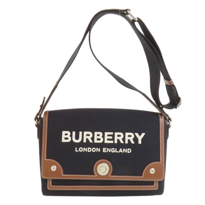 BURBERRY バーバリー ロゴ ショルダーバッグ キャンバス レディース 中古